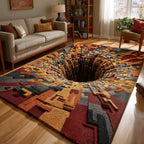 Spirit Starburst area rug in a living room
