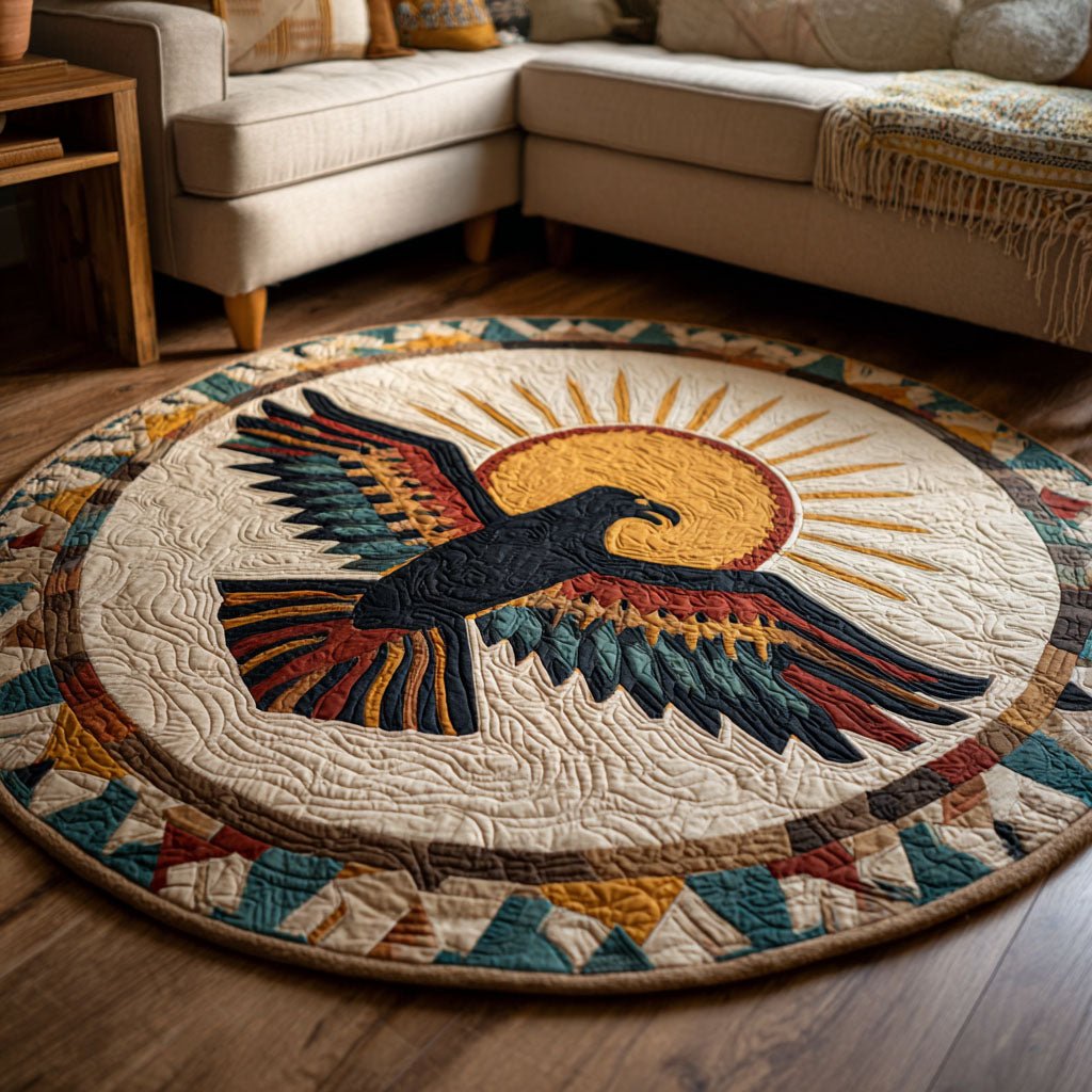 Spirit Trail Round Mat Rug - washable non-slip printed rug