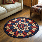 Spirit Weave Round Mat Rug - washable non-slip printed rug