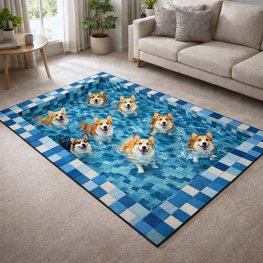 Splash Buddies area rug in a living room