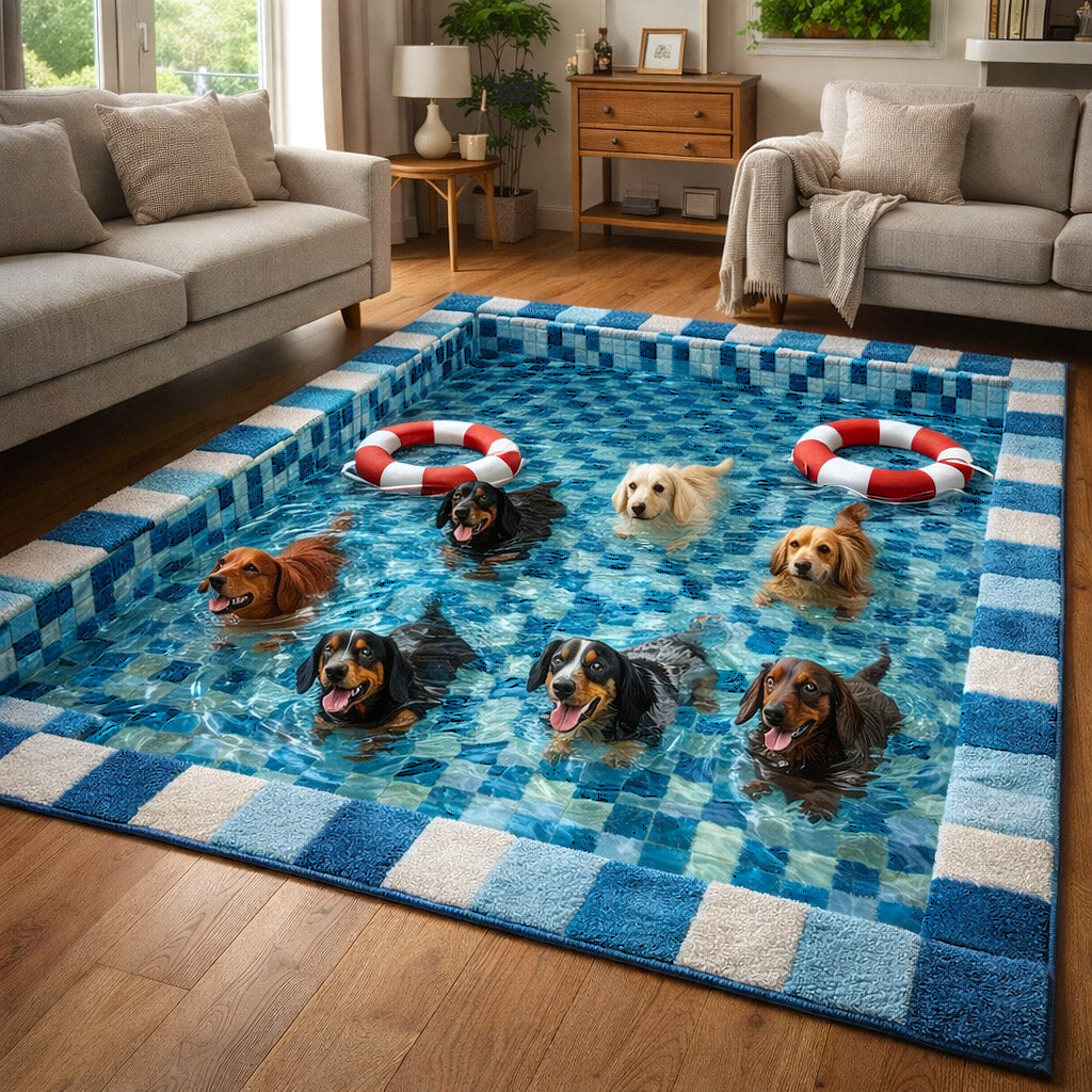 Splash Buddies area rug in a living room