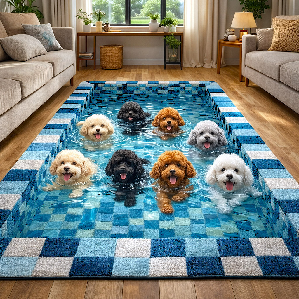 Splash Buddies area rug in a living room