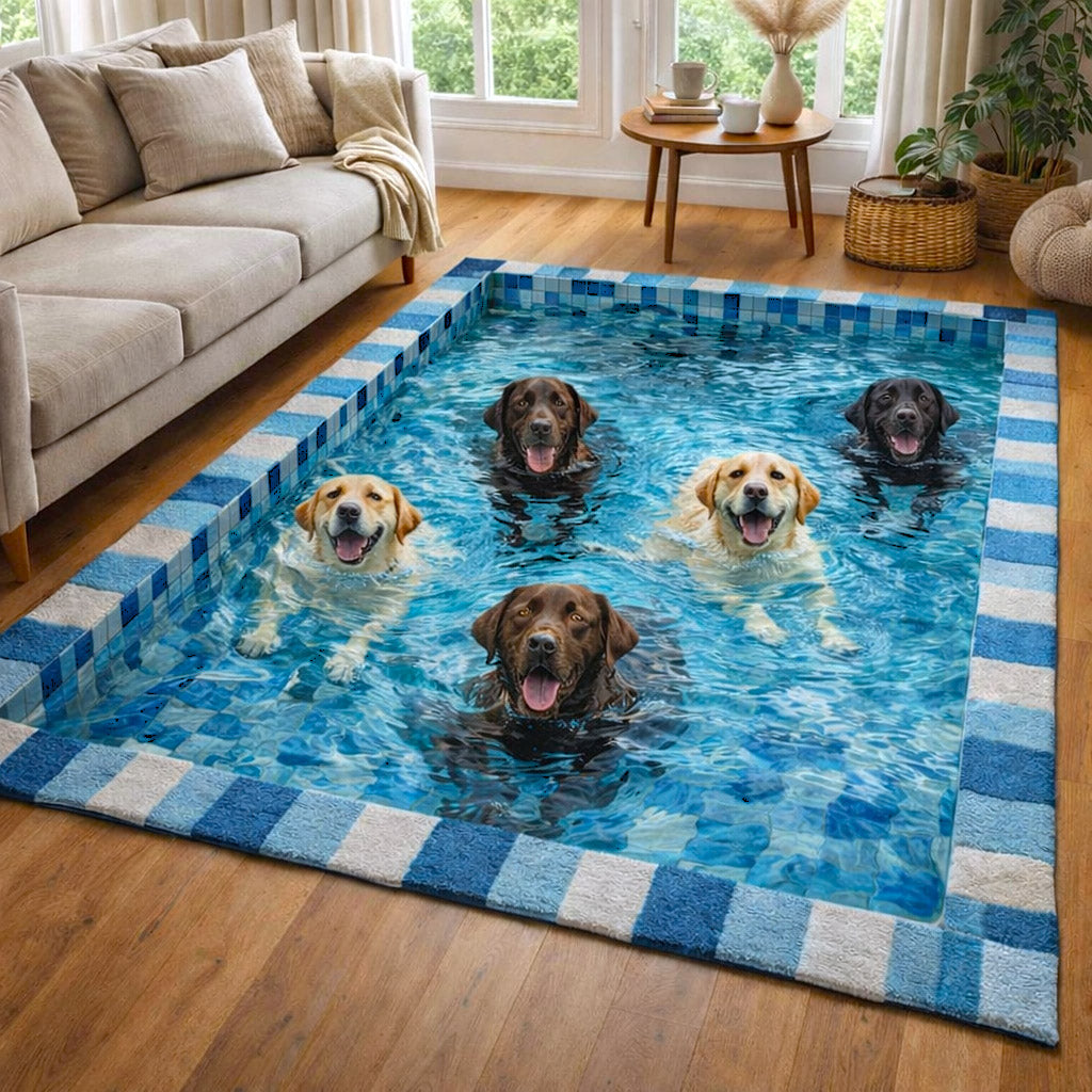 Splash Buddies area rug in a living room