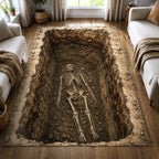 Spooky Bones area rug in a living room