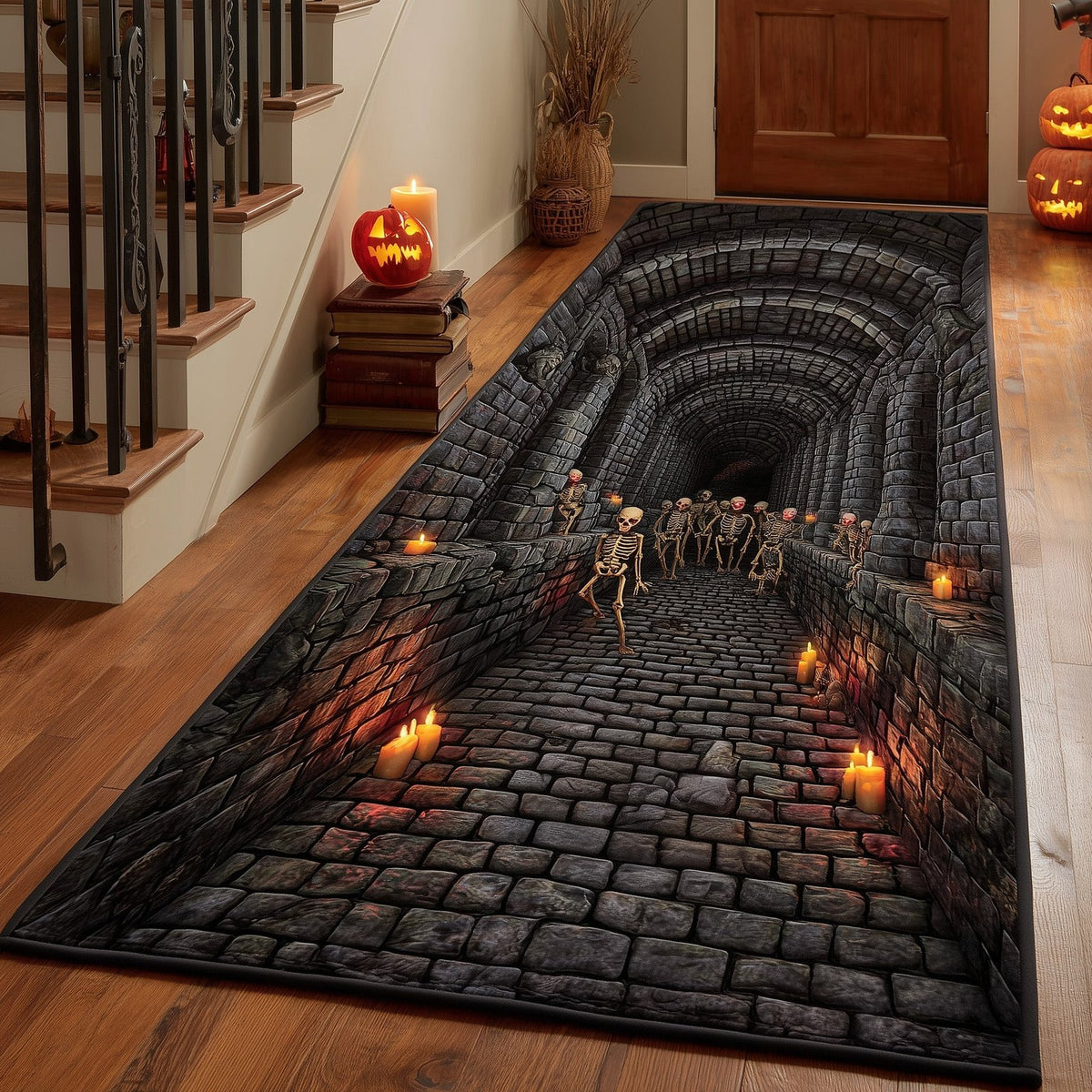 Spooky Skeleton Runner Rug - Nature Design | Serene Runner Rug