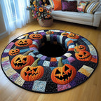 Spooky Vibes Halloween Round Mat Rug - washable non-slip printed rug