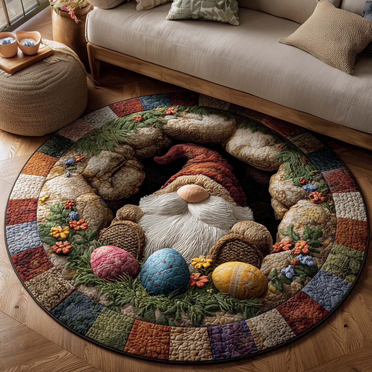 Spring Blessing Round Mat Rug
