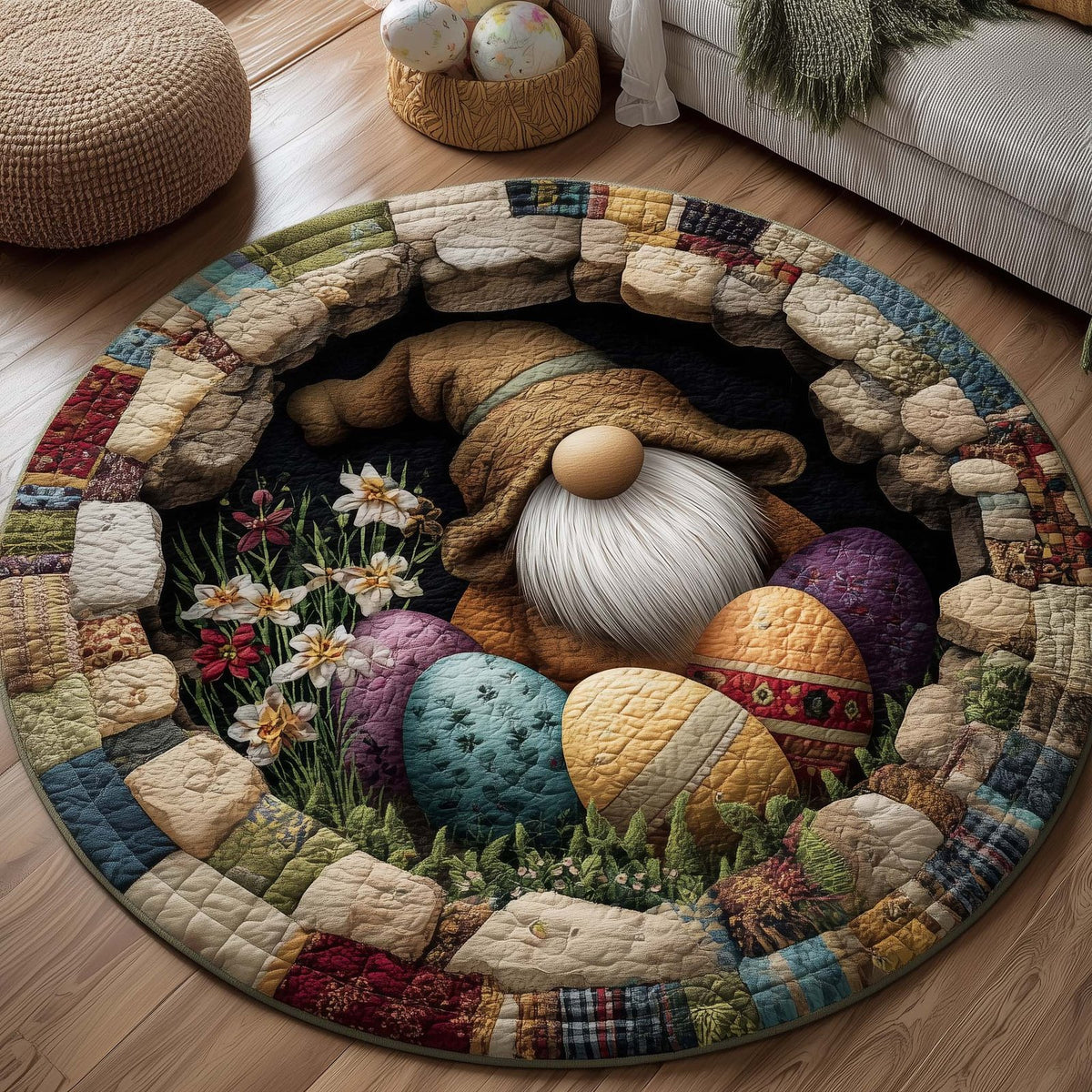 Spring Blessing Round Mat Rug - Nature Design | Serene Home Decor