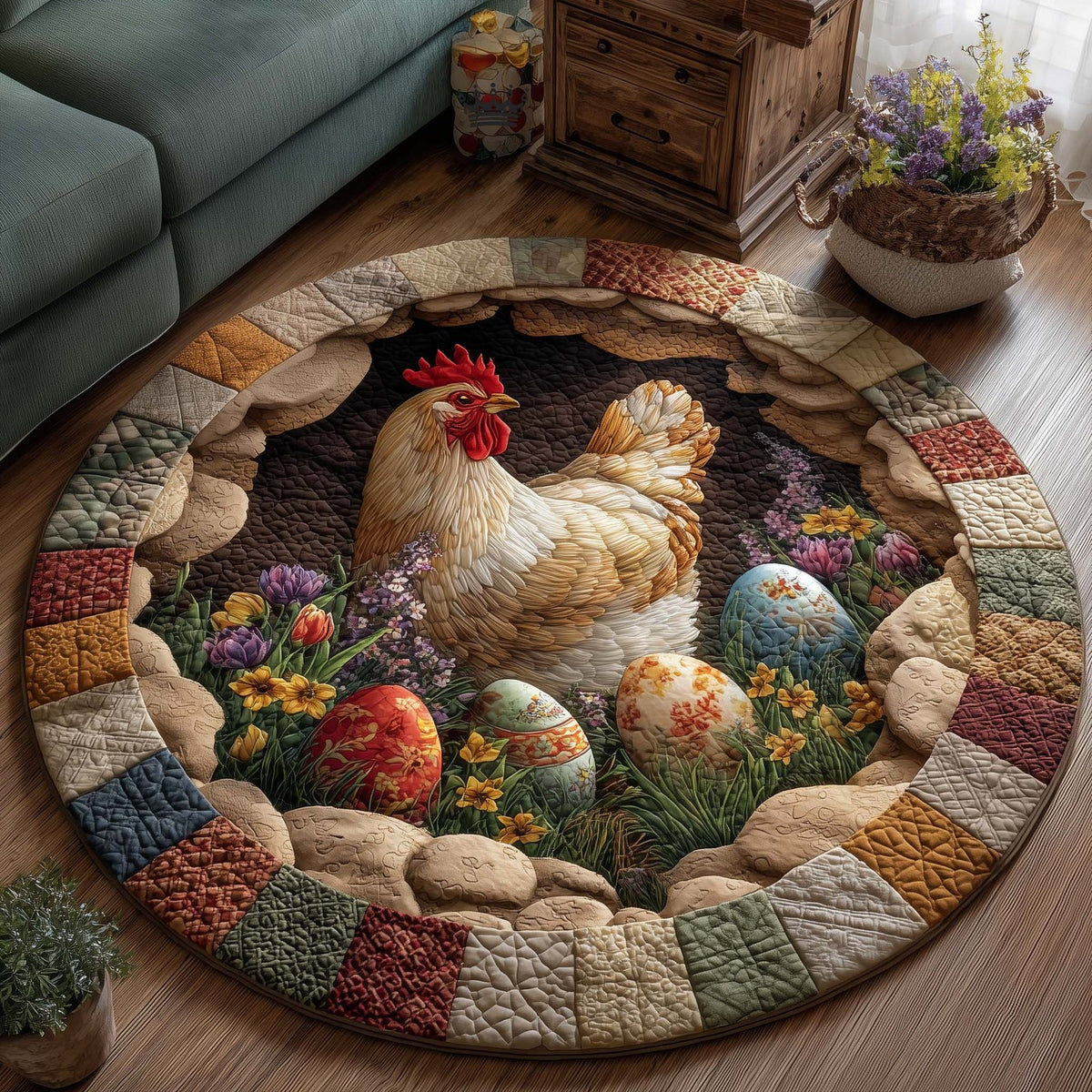 Spring Blessing Round Mat Rug - Nature Design | Serene Home Decor
