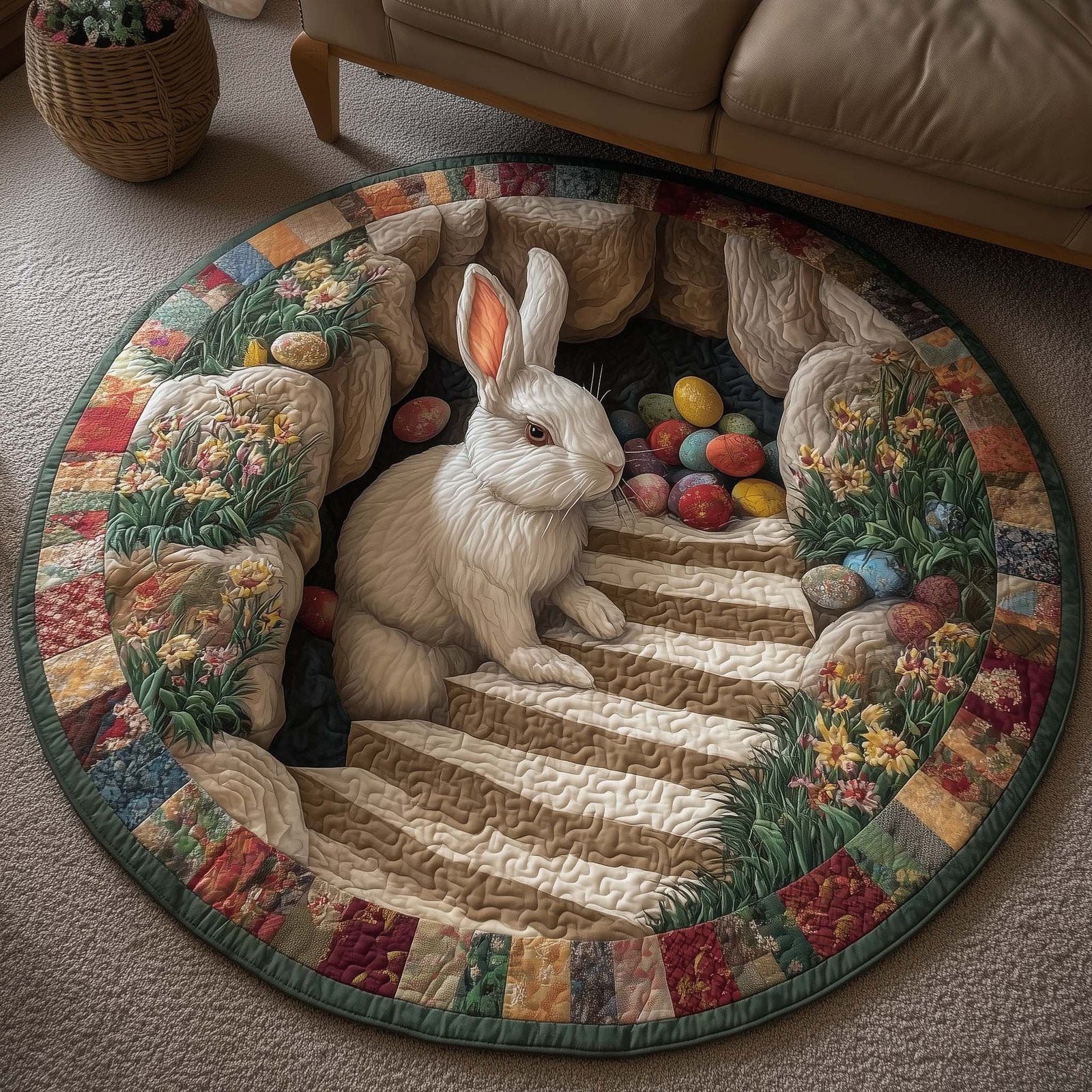 Spring Blessing Round Mat Rug - Nature Design | Serene Home Decor