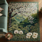 Spring Blossom area rug in a living room