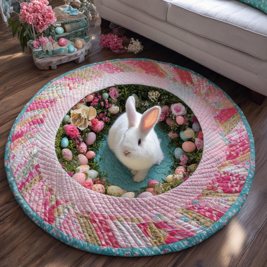 Spring Bunny Round Mat Rug - Nature Design | Serene Home Decor