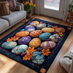 Spring Garden Whimsy area rug in a living room