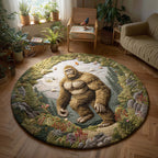 Spring Guardian Round Mat Rug - washable non-slip printed rug