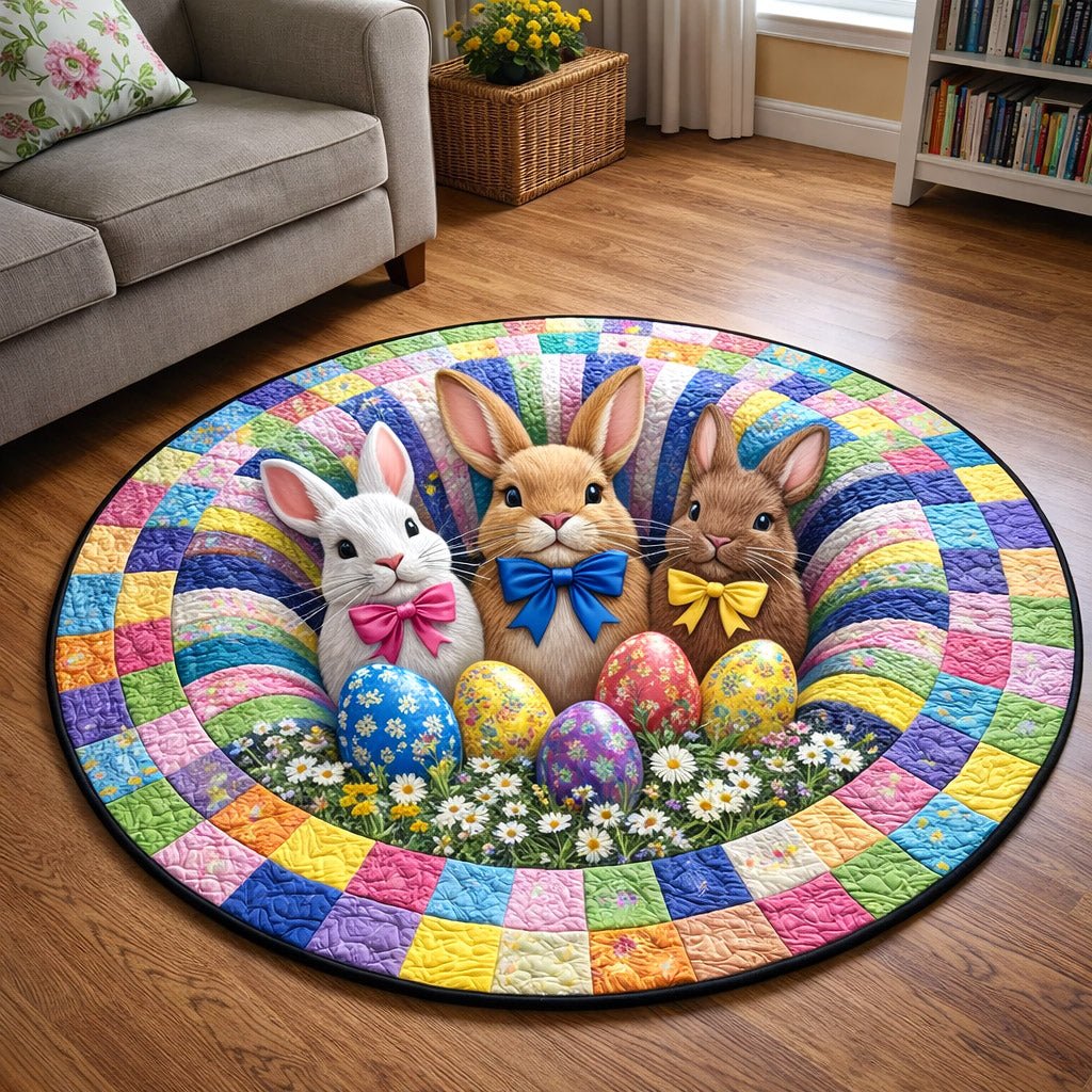 Spring Hopper (Design 3) Round Mat Rug - washable non-slip printed rug