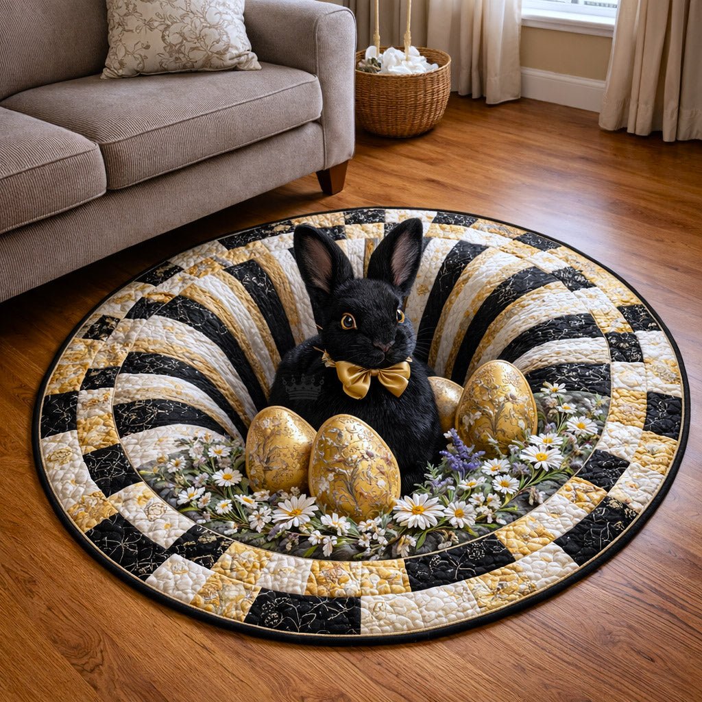 Spring Hopper (Design 2) Round Mat Rug - washable non-slip printed rug