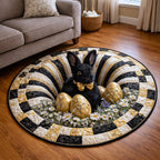 Spring Hopper (Design 2) Round Mat Rug - washable non-slip printed rug