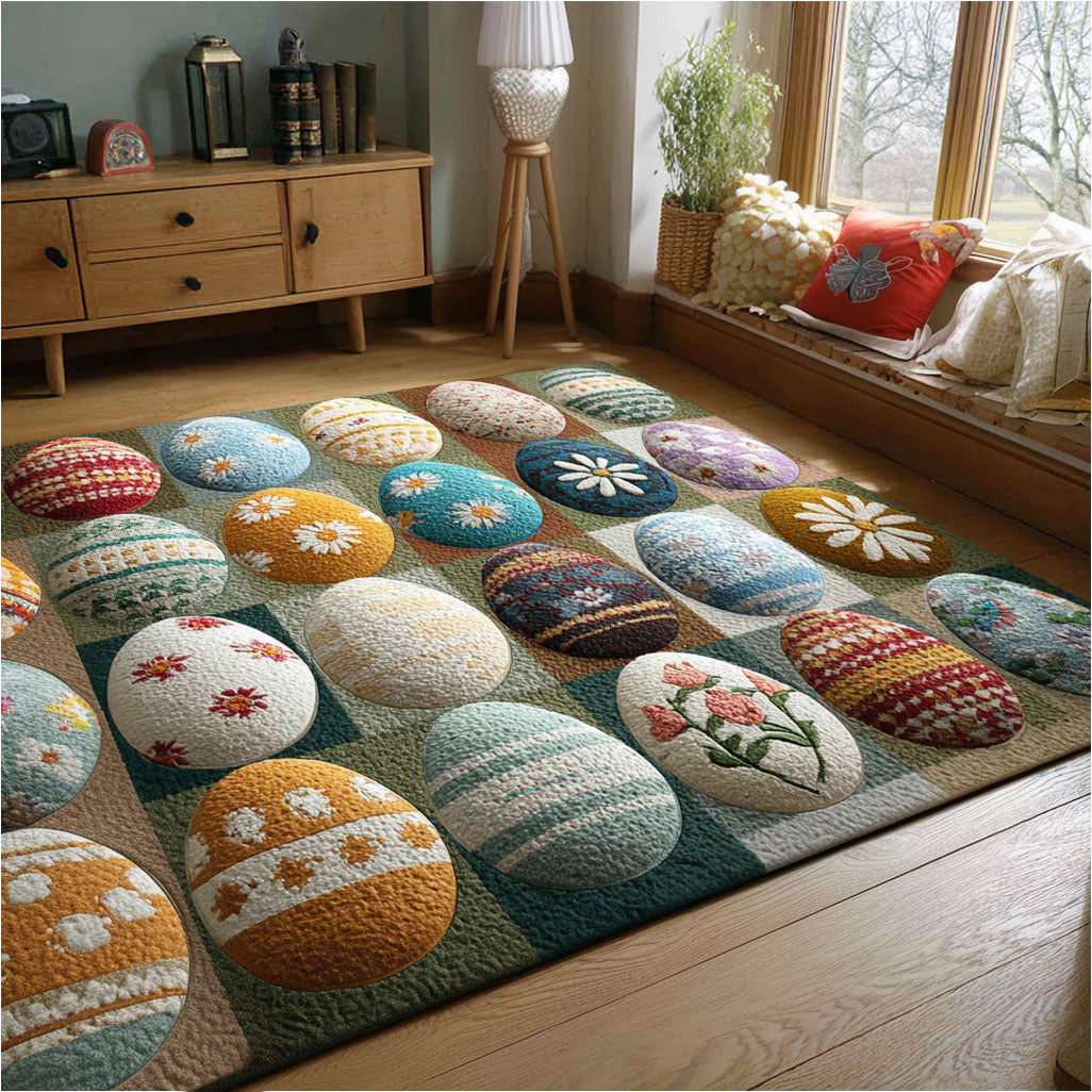 Springtime Sweetness area rug in a living room