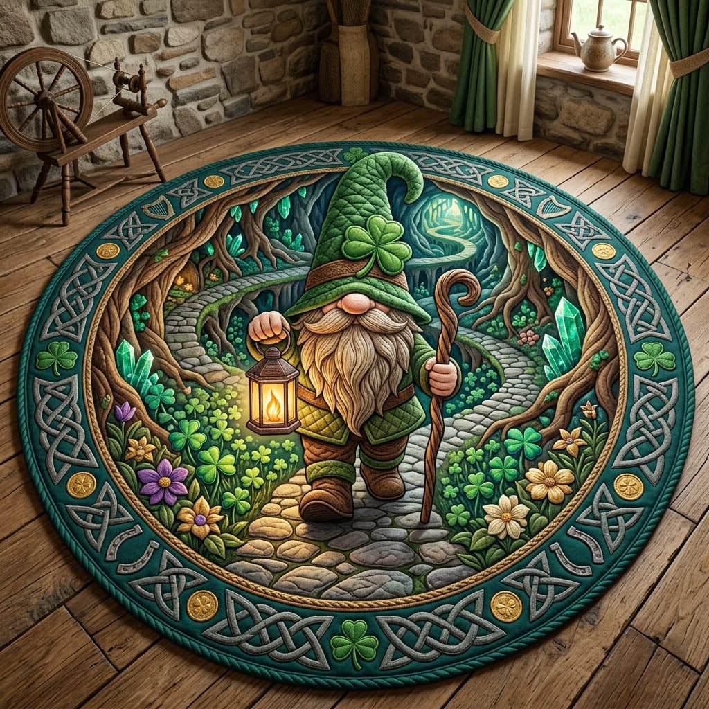 St. Patrick's Day Round Mat Rug - Nature Design | Serene Home Decor
