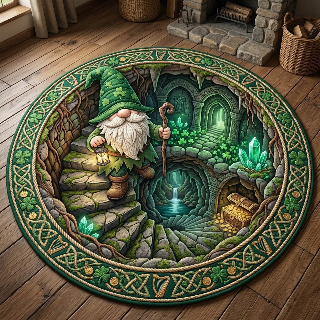 St. Patrick's Day Round Mat Rug - Nature Design | Serene Home Decor