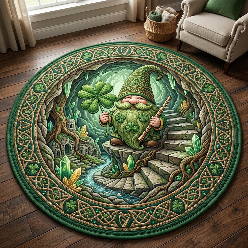 St. Patrick's Day Round Mat Rug - Nature Design | Serene Home Decor