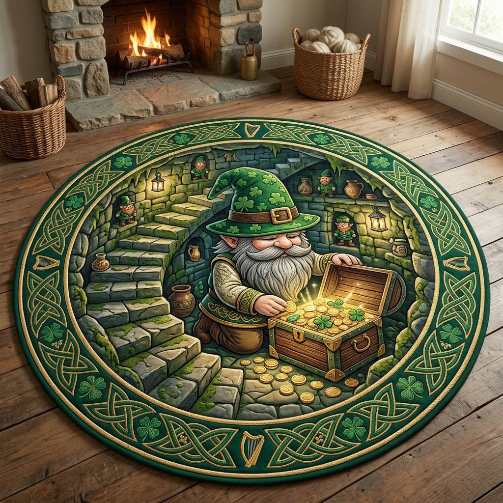 St. Patrick's Day Round Mat Rug - Nature Design | Serene Home Decor