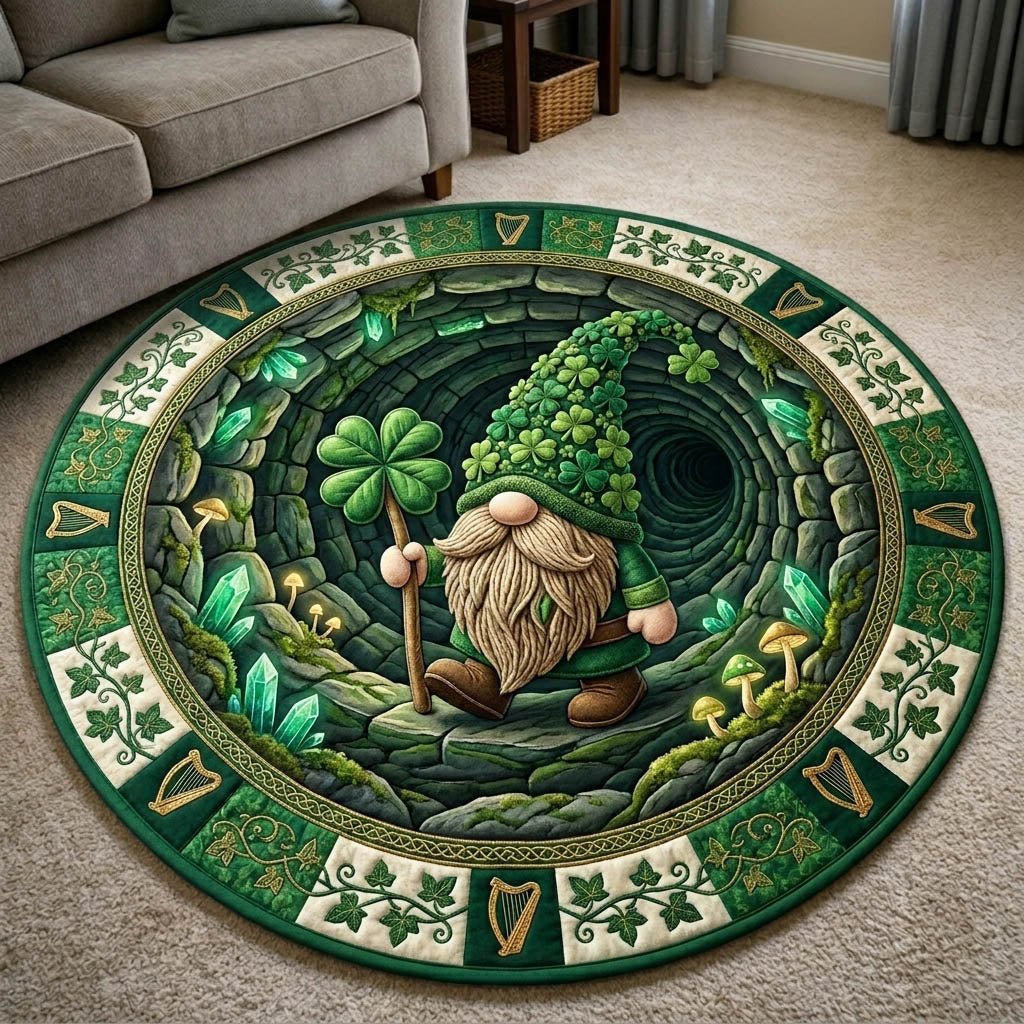 St. Patrick's Day Round Mat Rug - Nature Design | Serene Home Decor