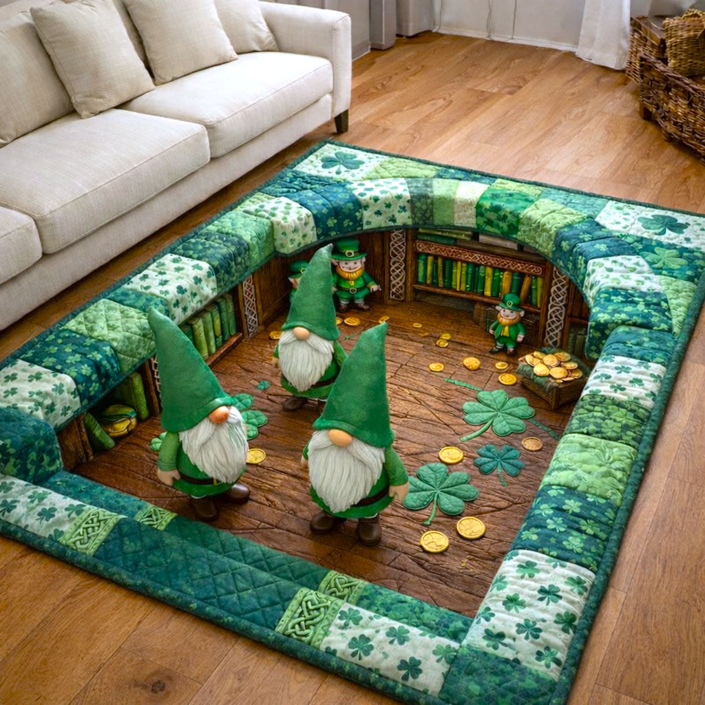 St Patrick Day area rug in a living room