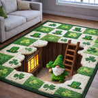 St Patrick Day area rug in a living room