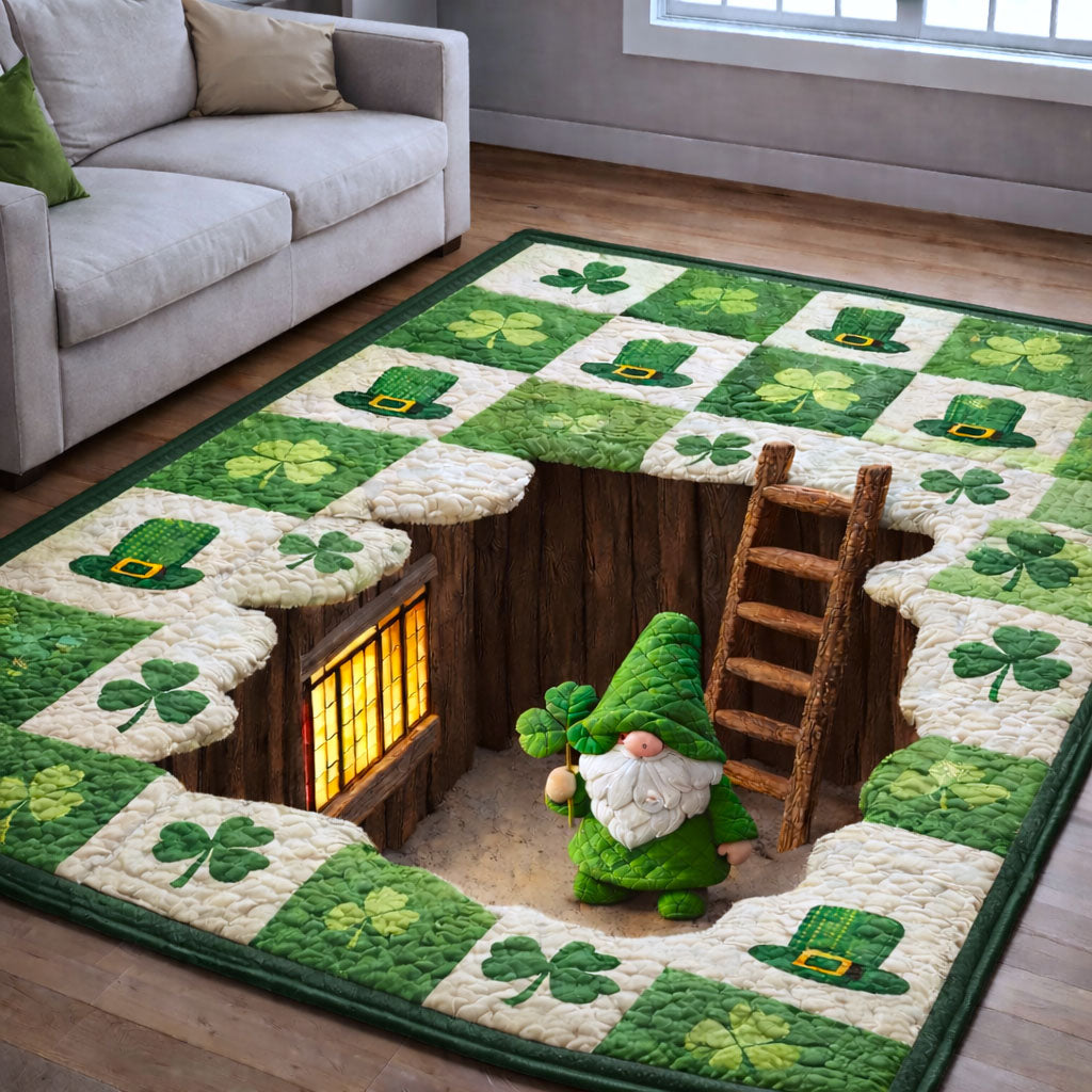 St Patrick Day area rug in a living room