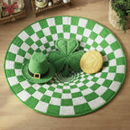 St Patrick Day (Design 2) Round Mat Rug - washable non-slip printed rug