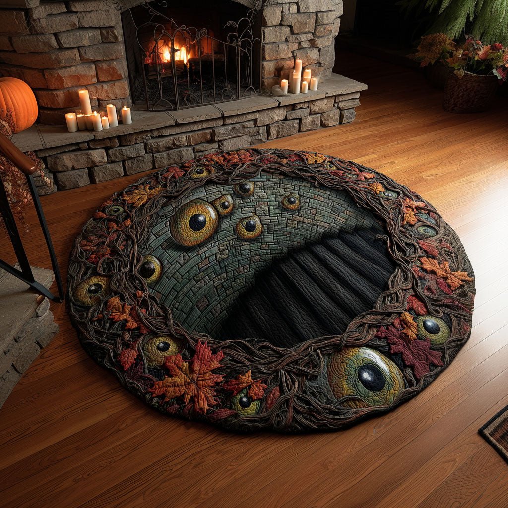 Stairway of Souls Round Mat Rug - Retro Vintage Design | Nostalgia Home Decor