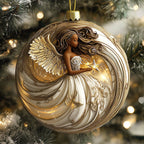 Emerald Sunflower Fields Christmas Ornament