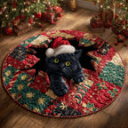 Starburst Hideaway Round Mat Rug - washable non-slip printed rug