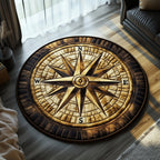 Starfinder Round Mat Rug - washable non-slip printed rug