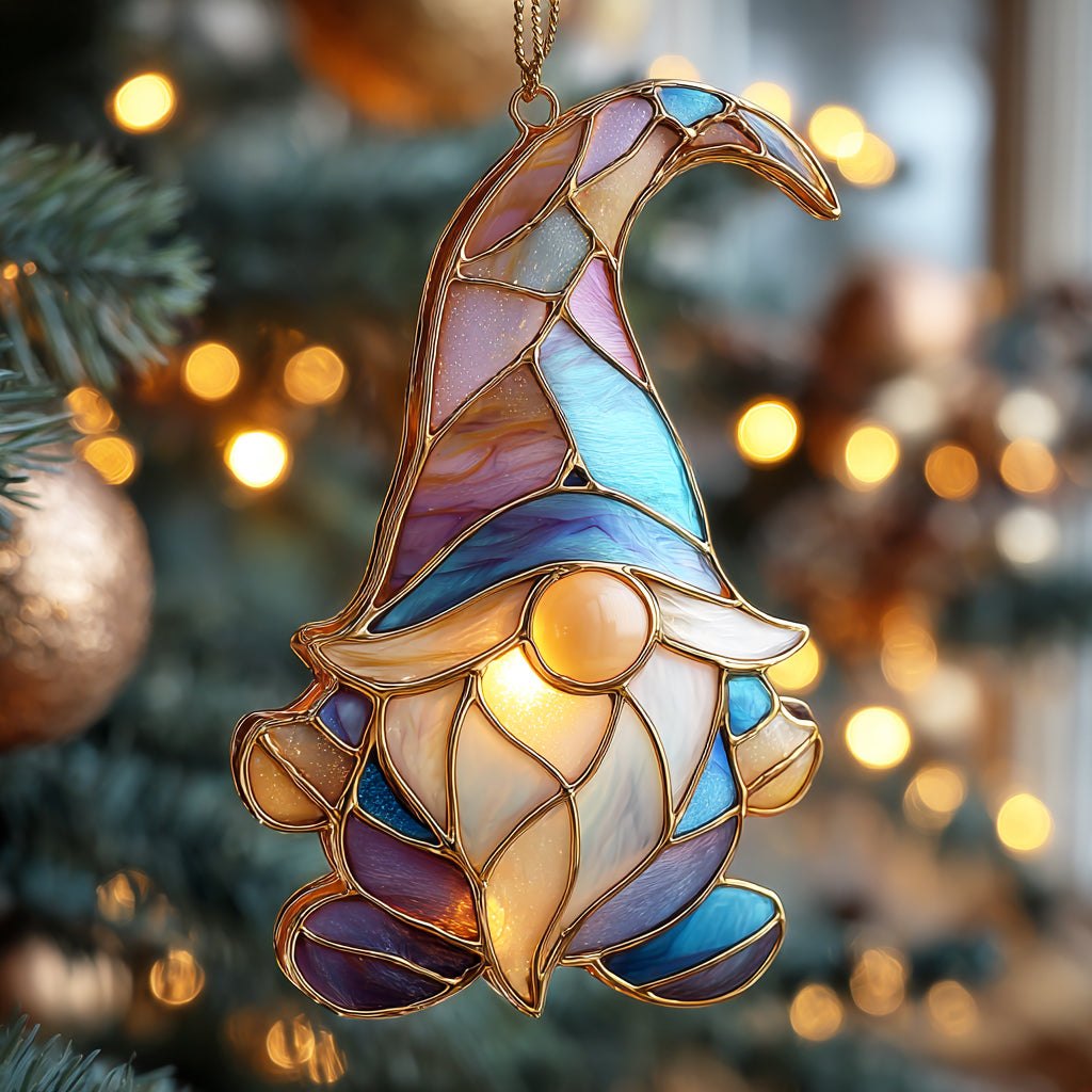 Starlight Glass Gnome Christmas Ornament