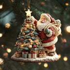 Starlight Santa Christmas Ornament