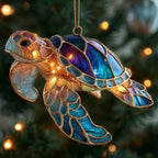 Starlight Sea Turtle Christmas Ornament