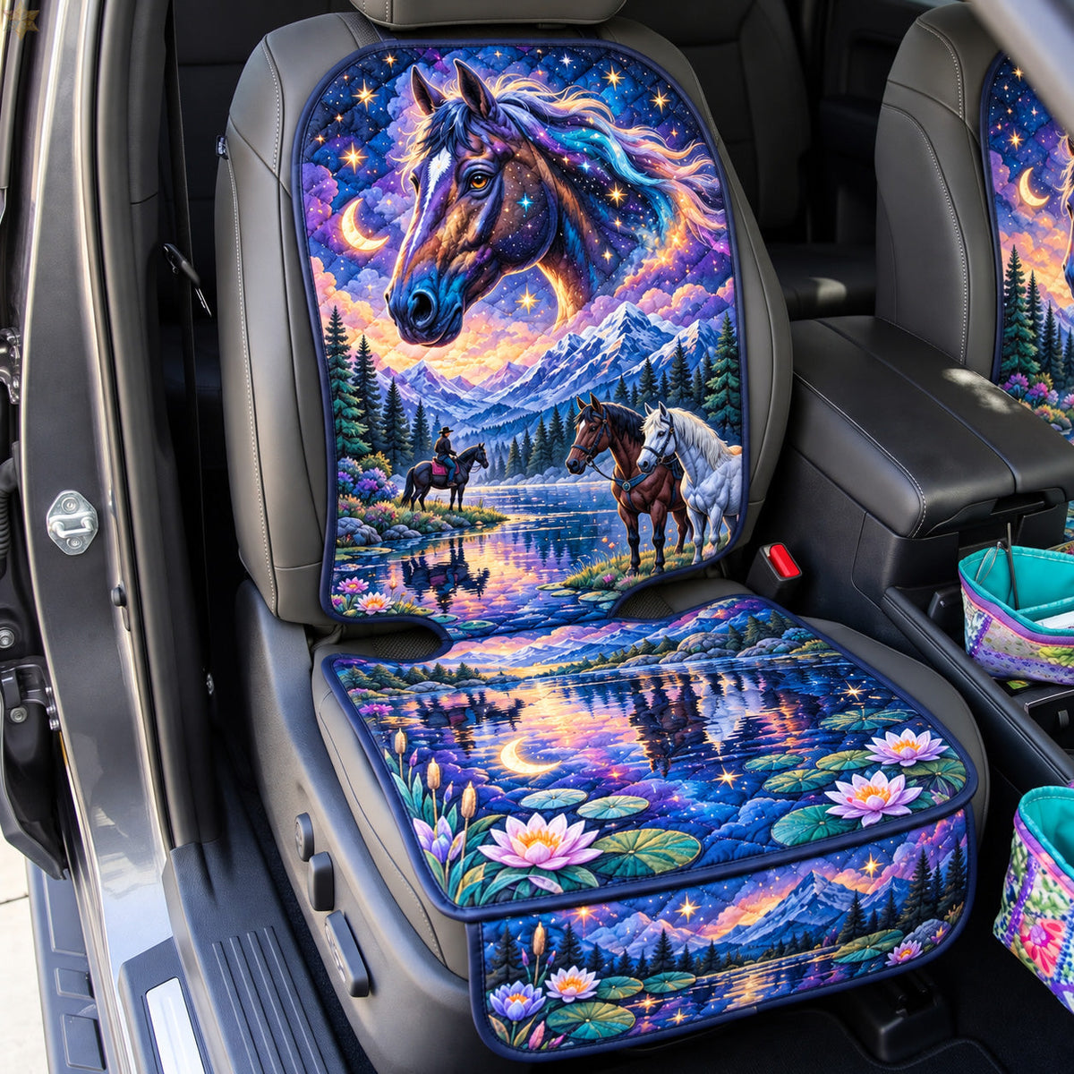 Starlight Horse Dream quilted car seat protector