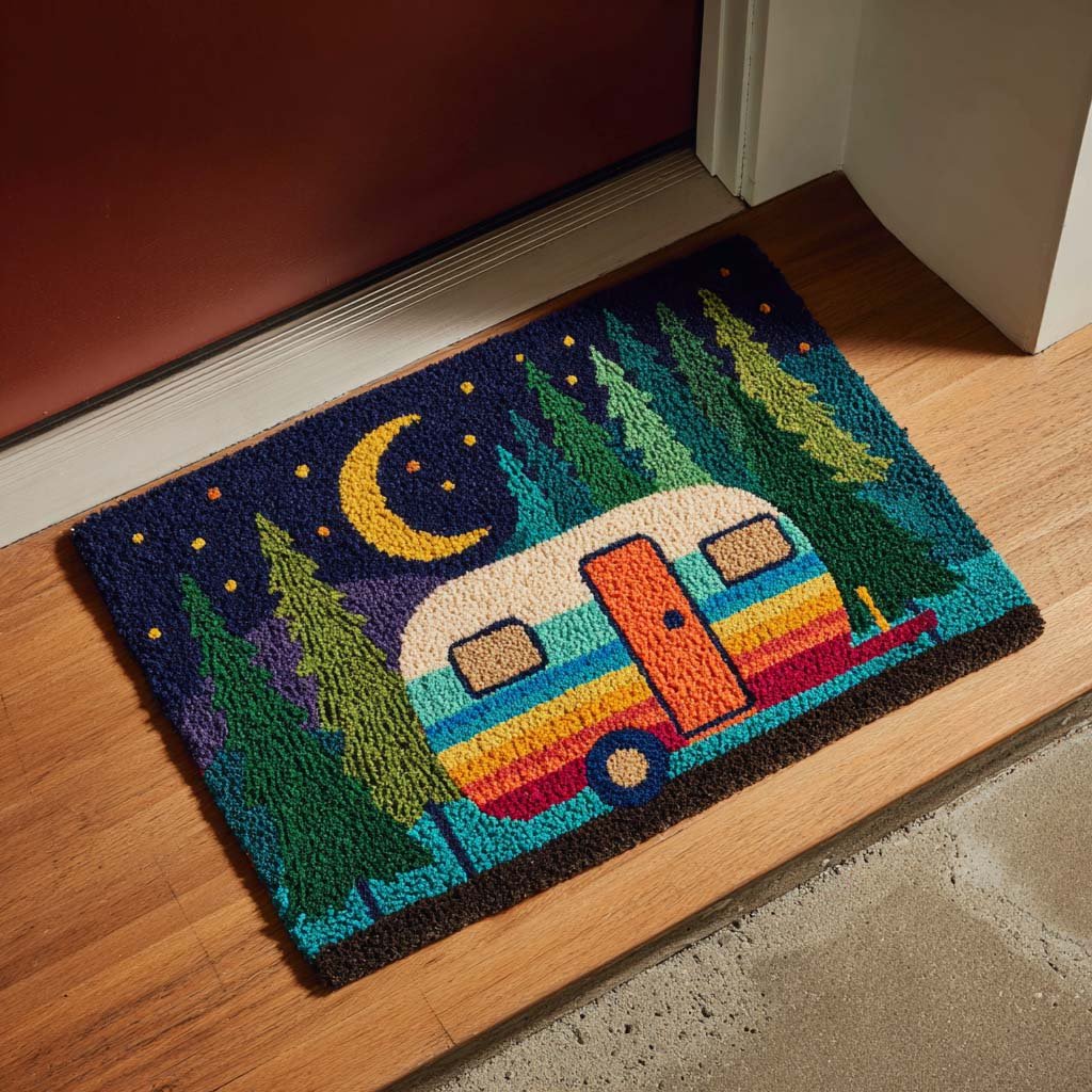 Starry Camper Doormat - Nature Design | Printed Welcome Doormat