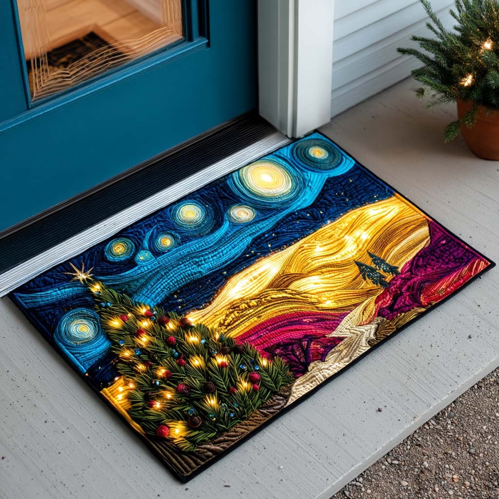 Starry Christmas Doormat - Faith Inspired Design | Printed Welcome Doormat
