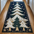 Starry Christmas Tree Runner Rug - Nature Design | Serene Runner Rug
