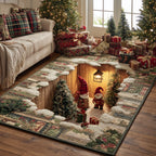Starry Hollow area rug in a living room