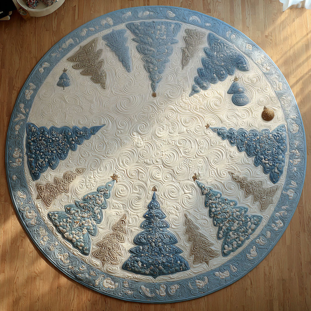 Starry Pines Round Mat Rug