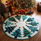 Starry Pines Round Mat Rug - Nature Design | Serene Home Decor