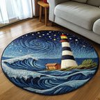Starry Waves Round Mat Rug - washable non-slip printed rug