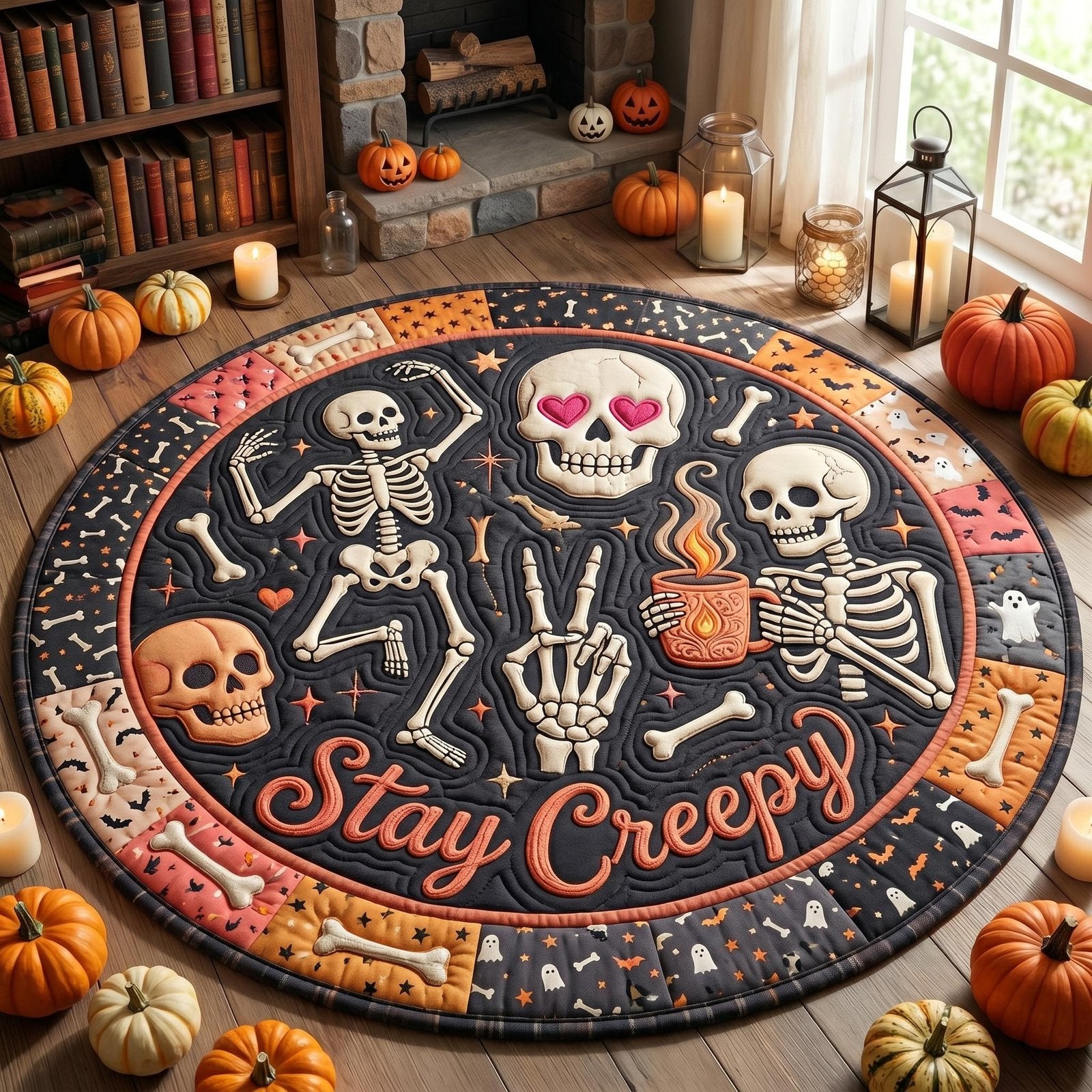 Stay Creepy Round Mat Rug - Nature Design | Serene Home Decor