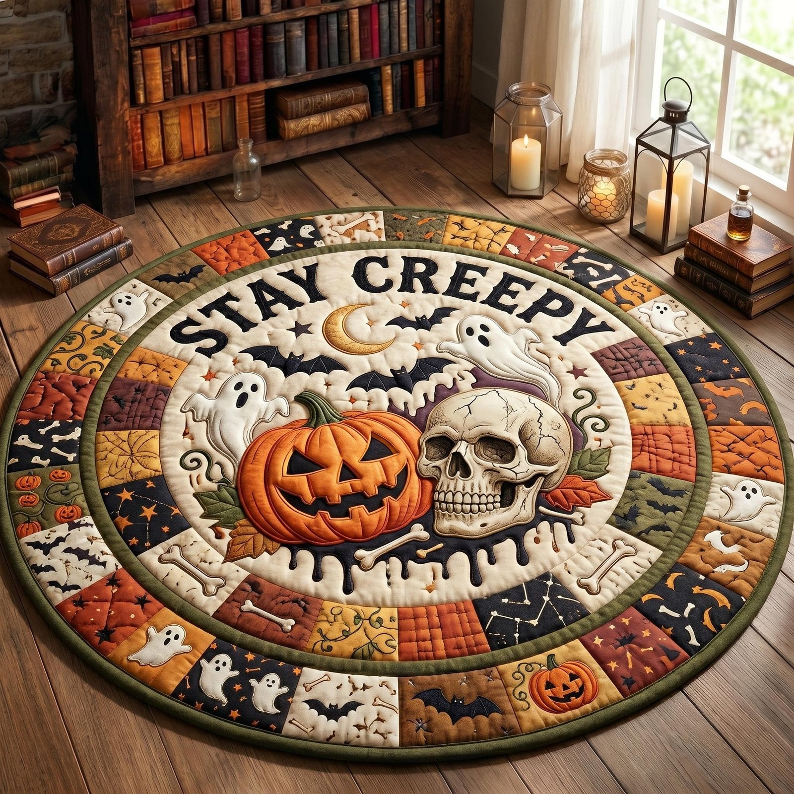 Stay Creepy Round Mat Rug - Nature Design | Serene Home Decor