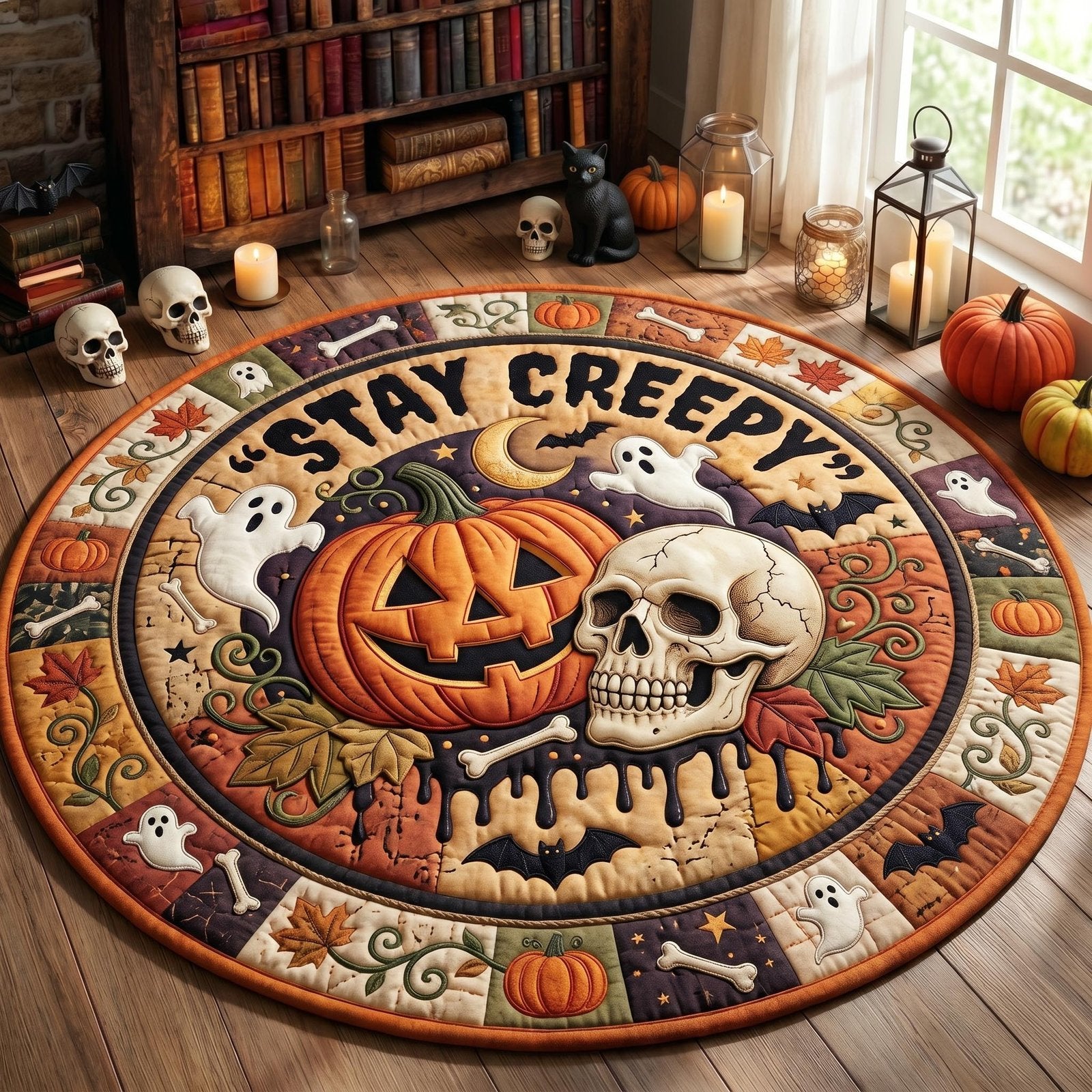 Stay Creepy Round Mat Rug - Nature Design | Serene Home Decor