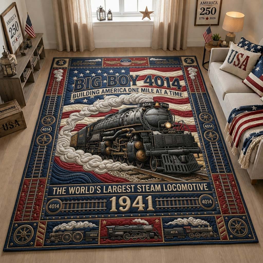 Steam Legend 1941 area rug in a living room